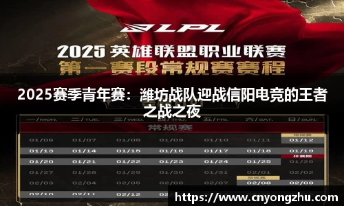2025赛季青年赛：潍坊战队迎战信阳电竞的王者之战之夜